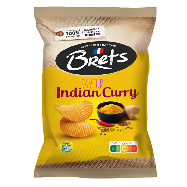 Brets Chips Indian Curry 125g (FRANCE)