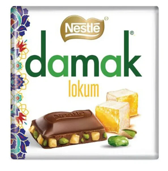 Damak Lokum Milk Chocolate with Pistachio 60g (Turkey)