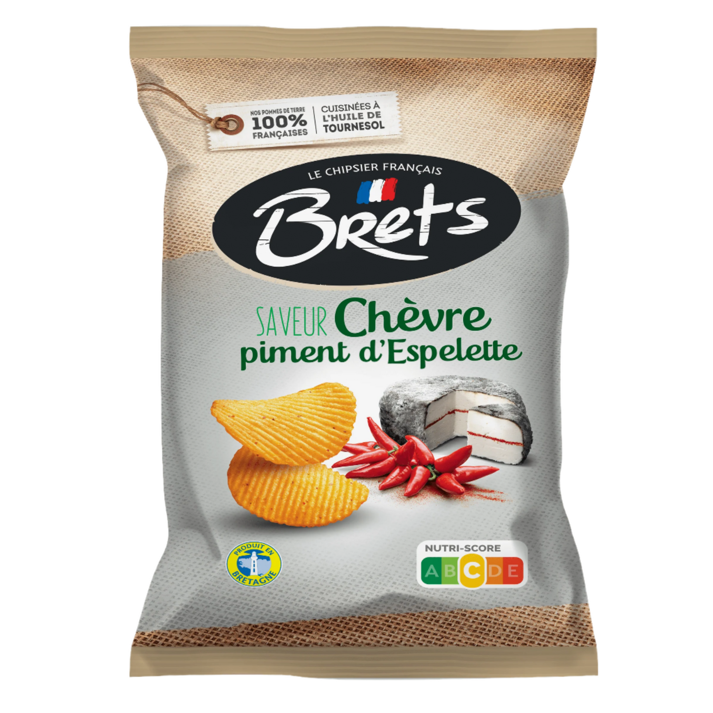 Brets Chips Chèvre piment d'Espelette 125g (FRANCE)