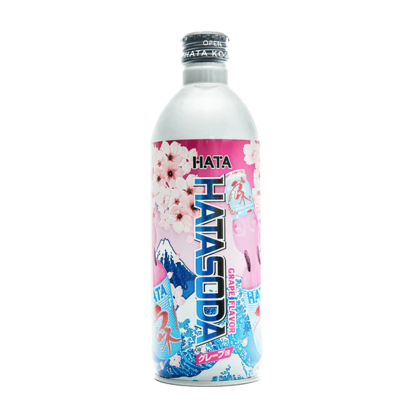 Hata Soda Grape Ramune 483mL (JAPAN)