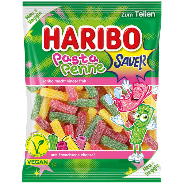 Haribo Candy Pasta Penne Sauer 160g (GERMANY)