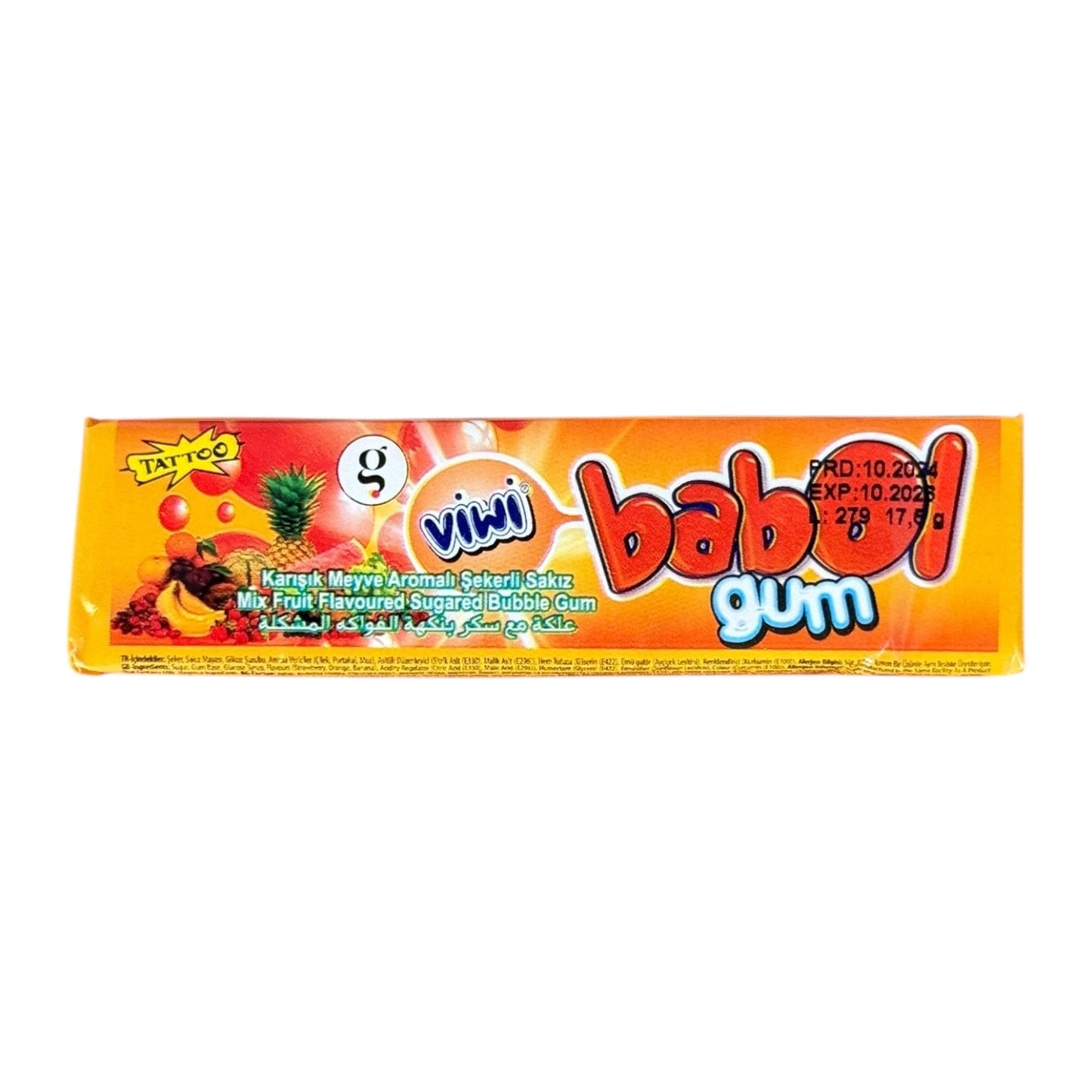 Babol Gum Mixed Fruit 17.5g (TURKEY)