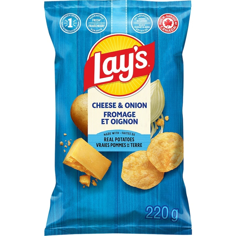 Lays Chips Cheese And Onion 220g (CANADA)