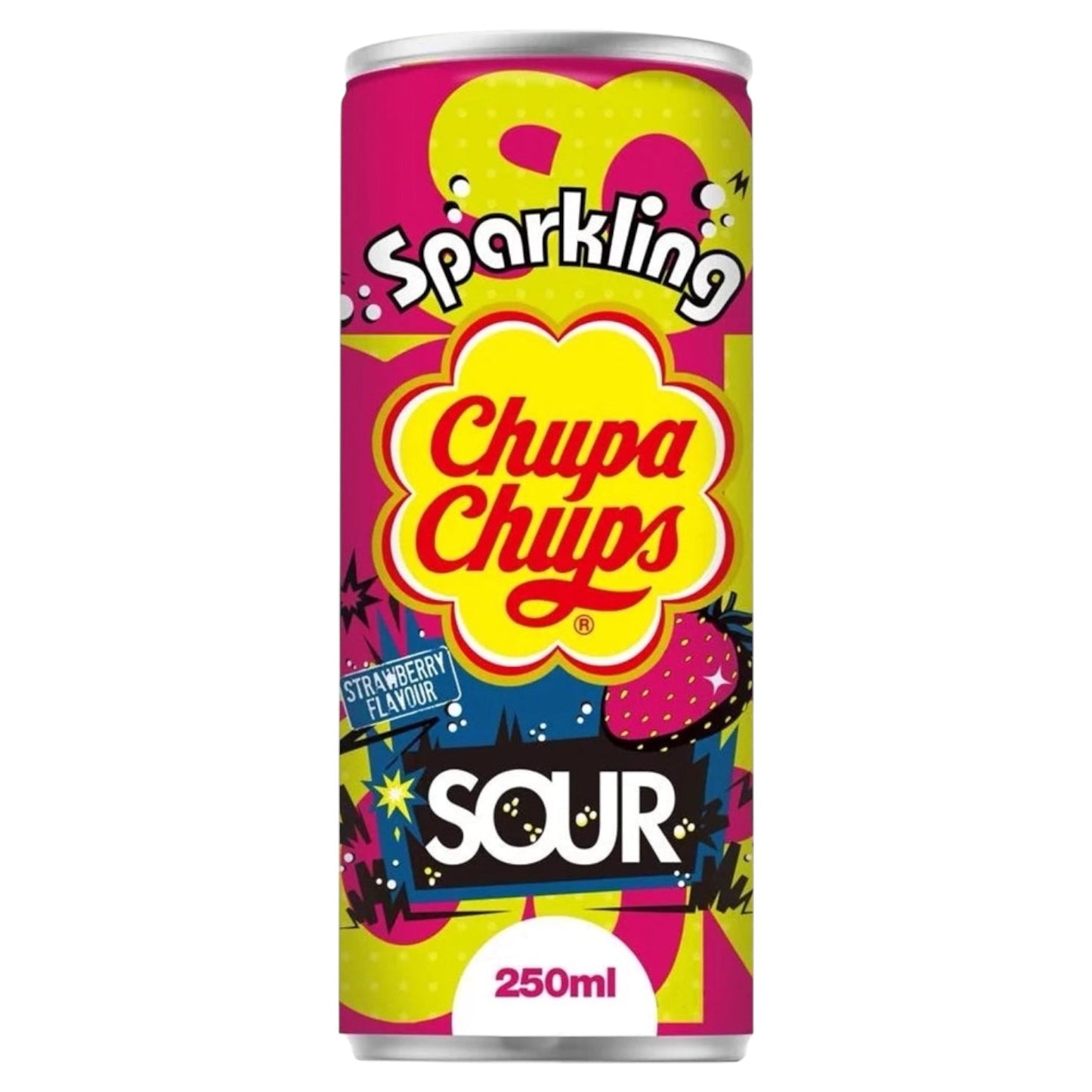 Chupa Chups Sparkling Sour Strawberry 250mL (KOREA)