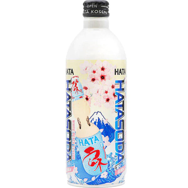 Hata Soda White Peach Ramune 483mL (JAPAN)