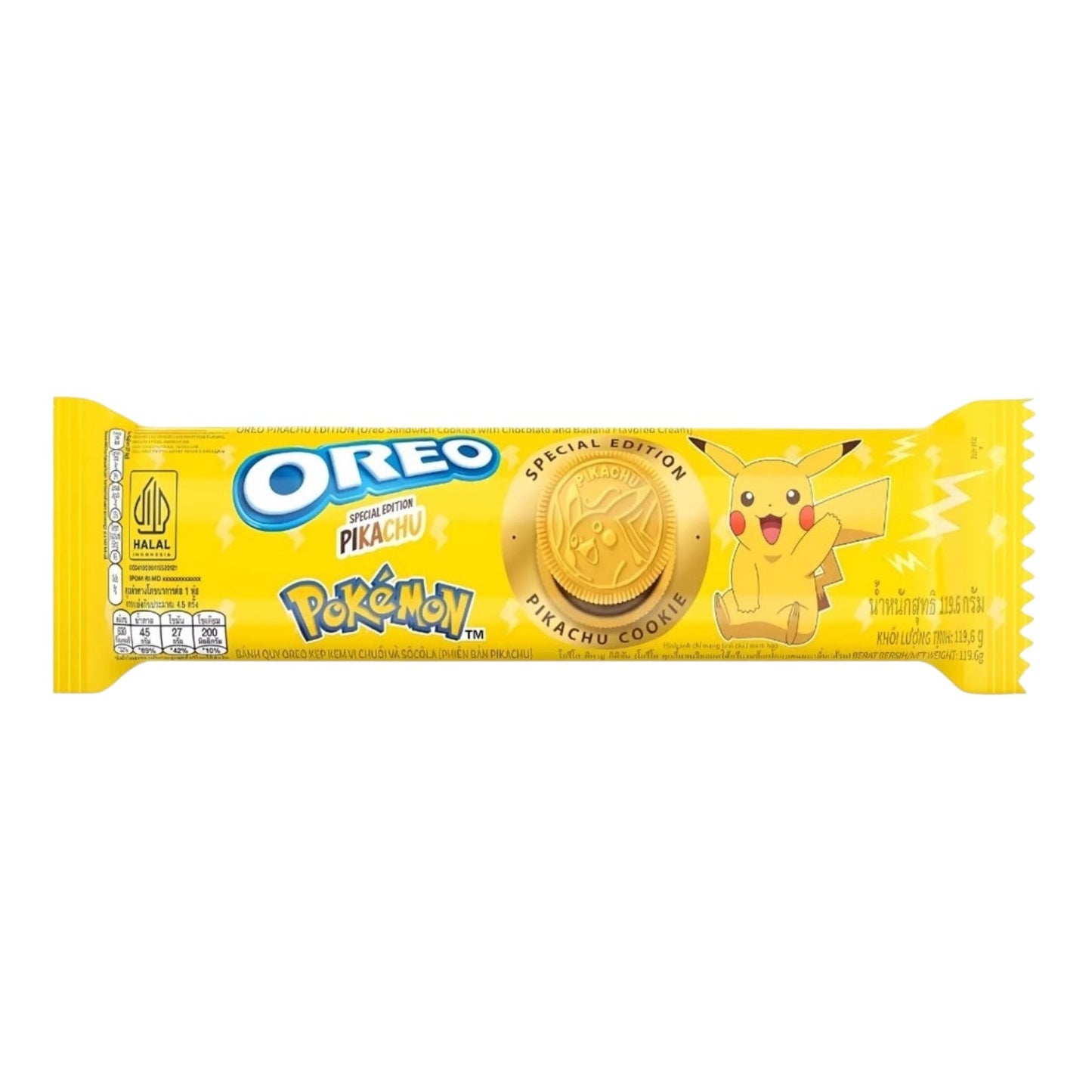 Oreo Banana Chocolate Sandwich Cookies Pokemon Edition 119.6g (INDONESIA)