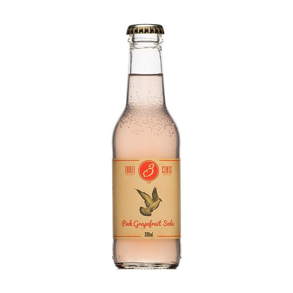 Three Cents Pink Grapefruit Soda 200mL (GREECE)