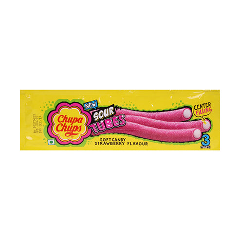 Chupa Chups Long Sour Tubes Strawberry 25g (INDIA)