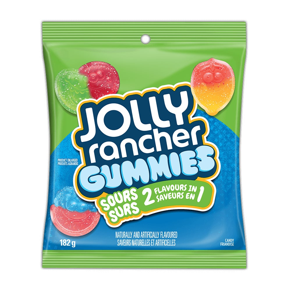 Jolly Rancher Gummies Sour 2 In 1 Green 182g (CANADA)