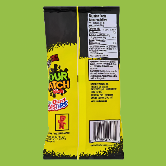 Maynards Sour Patch Kids Cherry Blaster 64g (Canada)