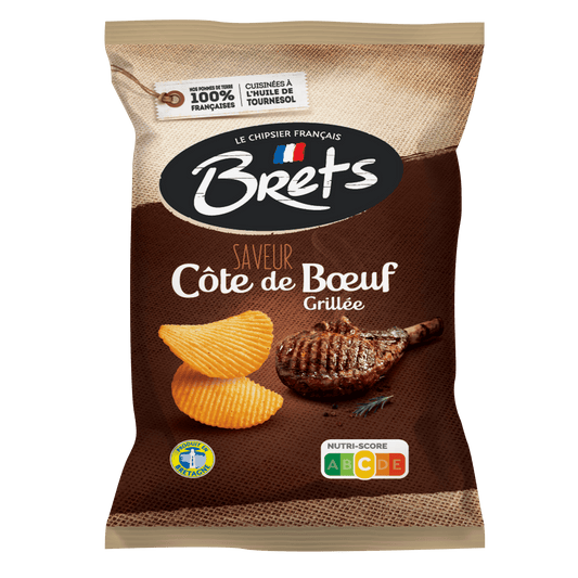 Brets Chips Cote de Boeuf Grillee 125g (FRANCE)