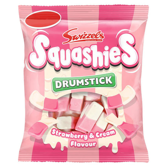 Swizzels Drumstick Squashies Strawberry & Cream 140g (UK)
