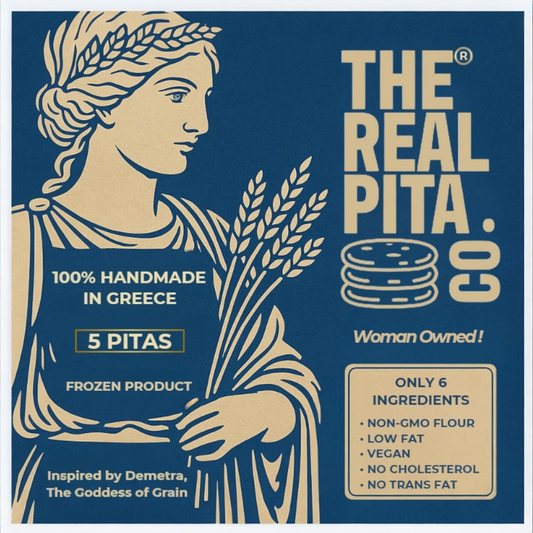 Hand Made Pocketless Pita 5-Pack 375g (GREECE)