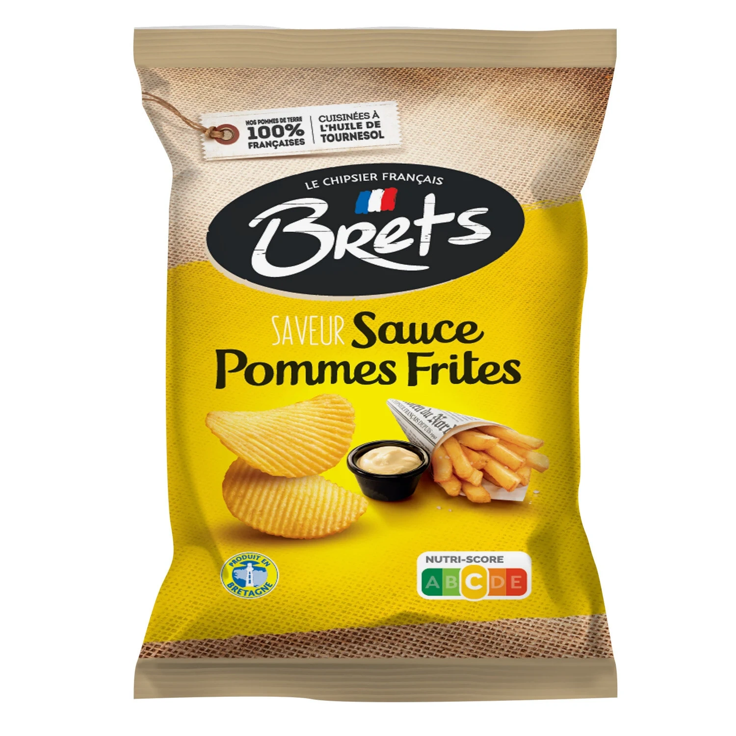 Brets Chips Sauce Pommes Frites 125g (FRANCE)