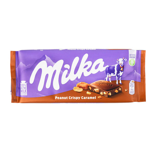 Milka Peanut Crispy Caramel 90g (ROMANIA)