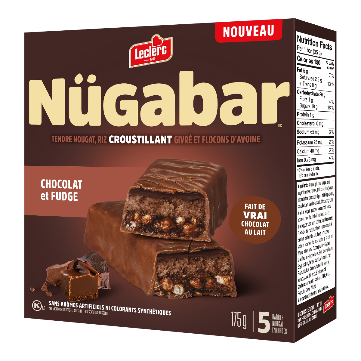 Nugabar Choco And Fudge 175g (CANADA)