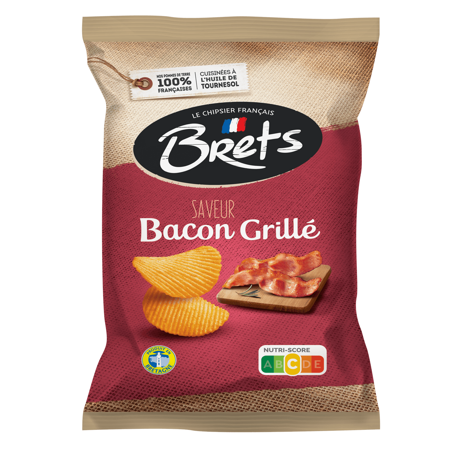 Brets Chips Bacon Grille 125g (FRANCE)