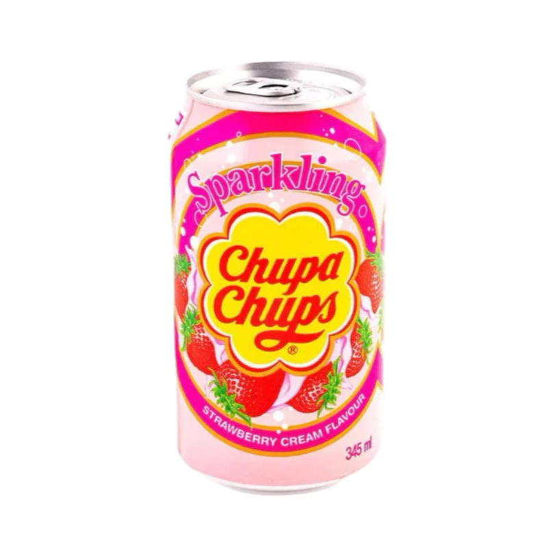 Chupa Chups Sparkling Strawberry Cream 345mL (KOREA)