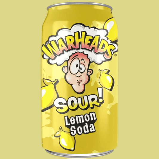 Warheads Sour Lemon Soda 12 fl oz (Rare American)